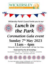 Wickersley Coronation Gala Lunch in the Park