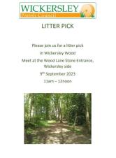 Litter pick Wickersley Wood