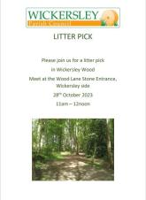 Wickersley Wood Litter Pick 28.10.23 - CANCELLED