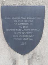 Wickersley Clock - plaque