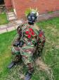 Remembrance - a soldier scarecrow with poppies